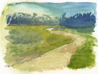 Aquarelle chemin Philippe Coudray