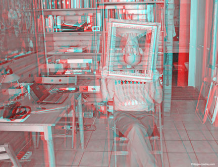 Photo truque en anaglyphe 3D