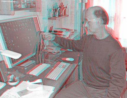 Photo 3D truque en anaglyphe kway k-way