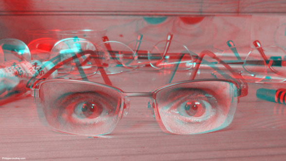 Photo truque en anaglyphe 3D