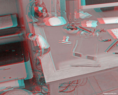 Photo truque en anaglyphe 3D