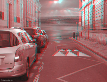 Photo truque en anaglyphe 3D